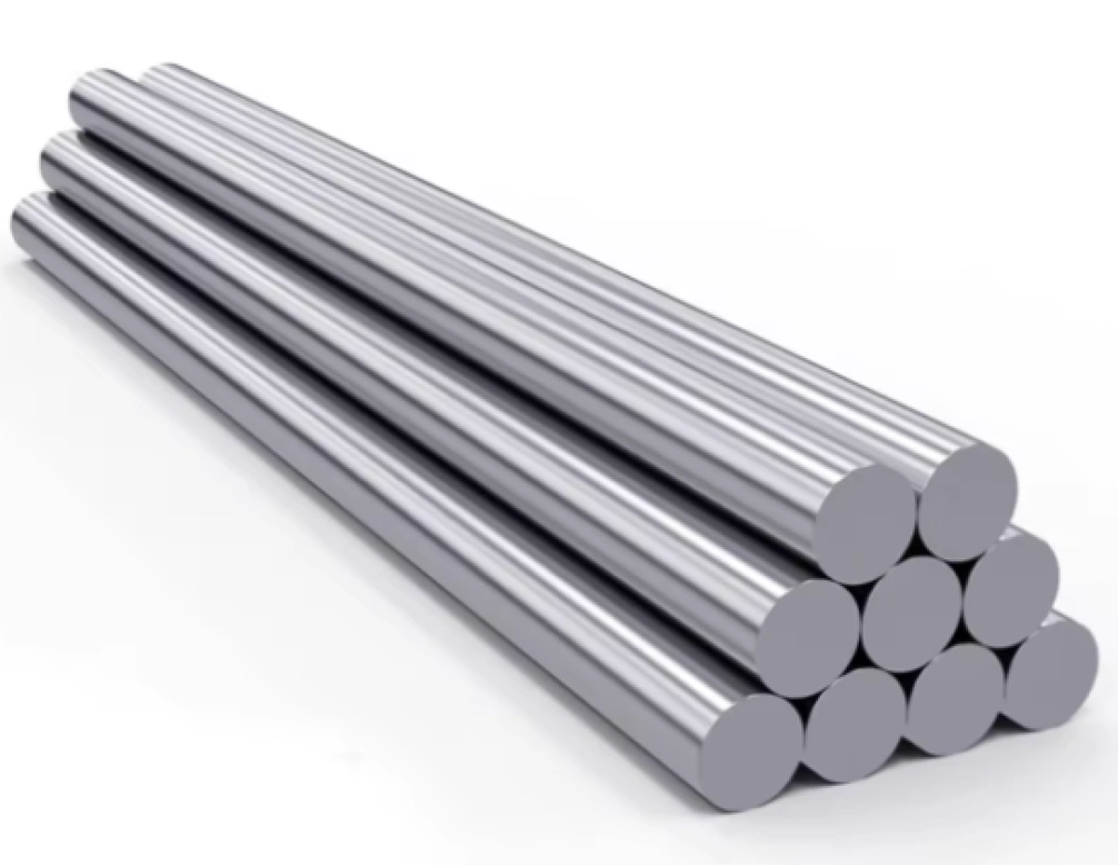 An image of nine round bars of 1018 steel