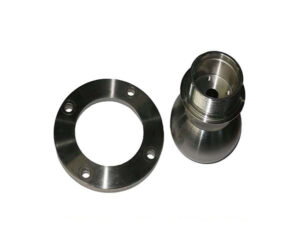 CNC Precision Machining Around Stainless Steel Flange of Laser Equipment