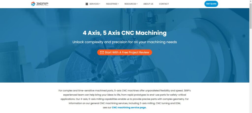 3erp 5-axis CNC Machining Services