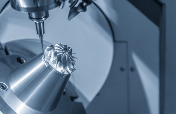 5-axis cnc machining process for fabricating complex aircraft part
