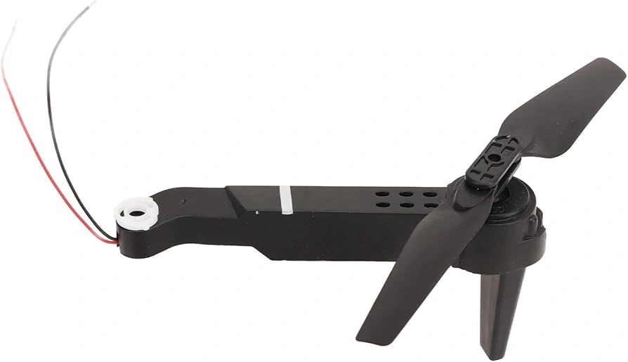 An image of da rone arm with motor wire and propeller