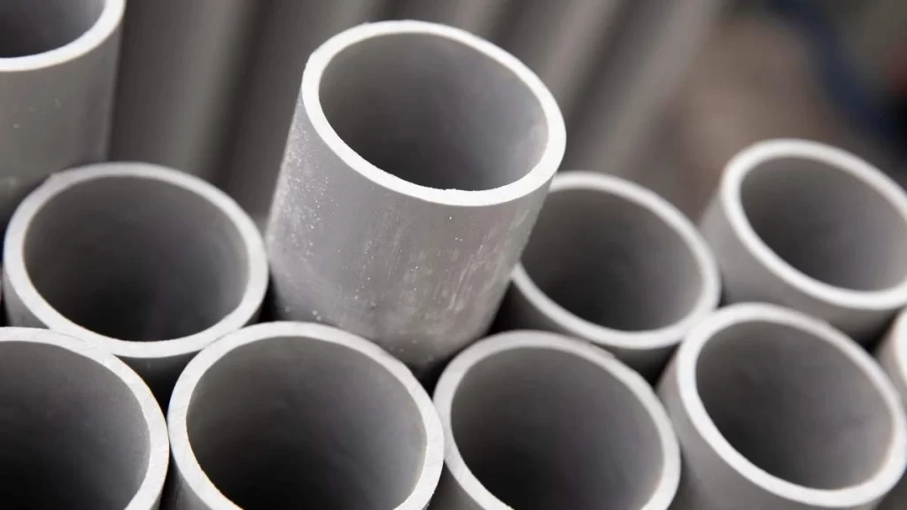 An image showing a close-up view of Aluminum 6061-T6 pipes, showing their durable construction