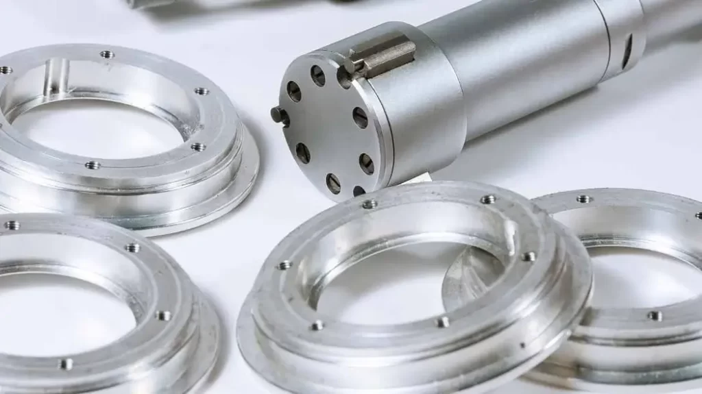 An image showing custom-quality Aluminum 6061-T651 machined parts with a precise finish