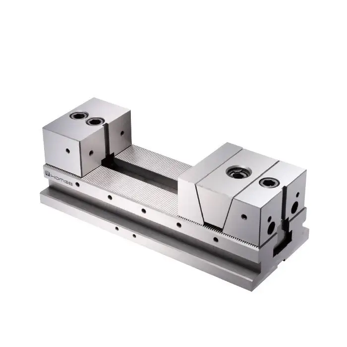 A CNC Compect Vise,which can be mounted on a workbench to clamp workpieces. It is a commonly used clamping tool.