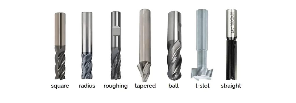 A schematic diagram of end mill cuter engagement with workpiece, showing chip load, tool rotational direction, and feed rate.