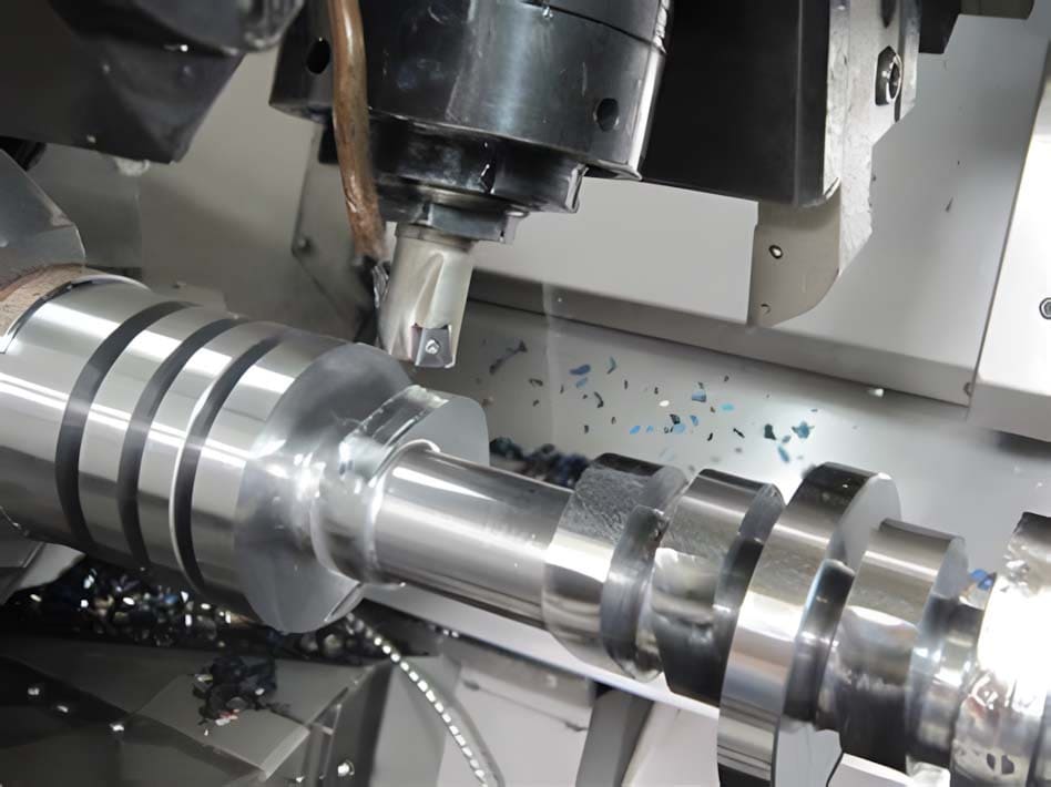CNC machining of camshaft
