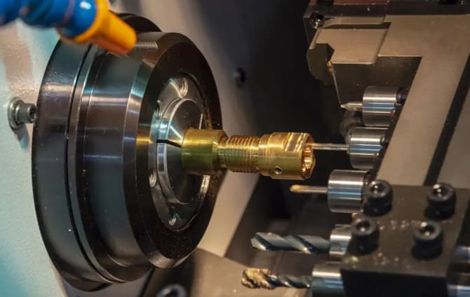 CNC turning of brass parts