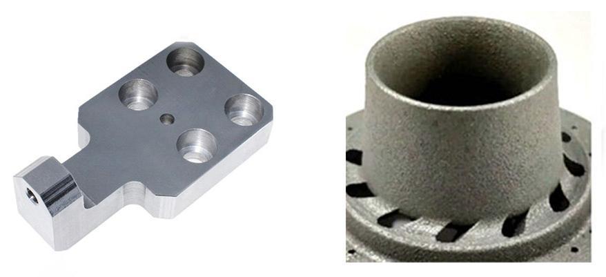 Comparison of CNC machined and 3D printed parts