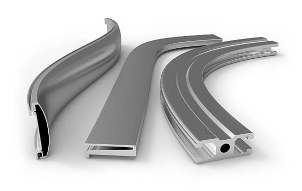 Curved aluminum parts