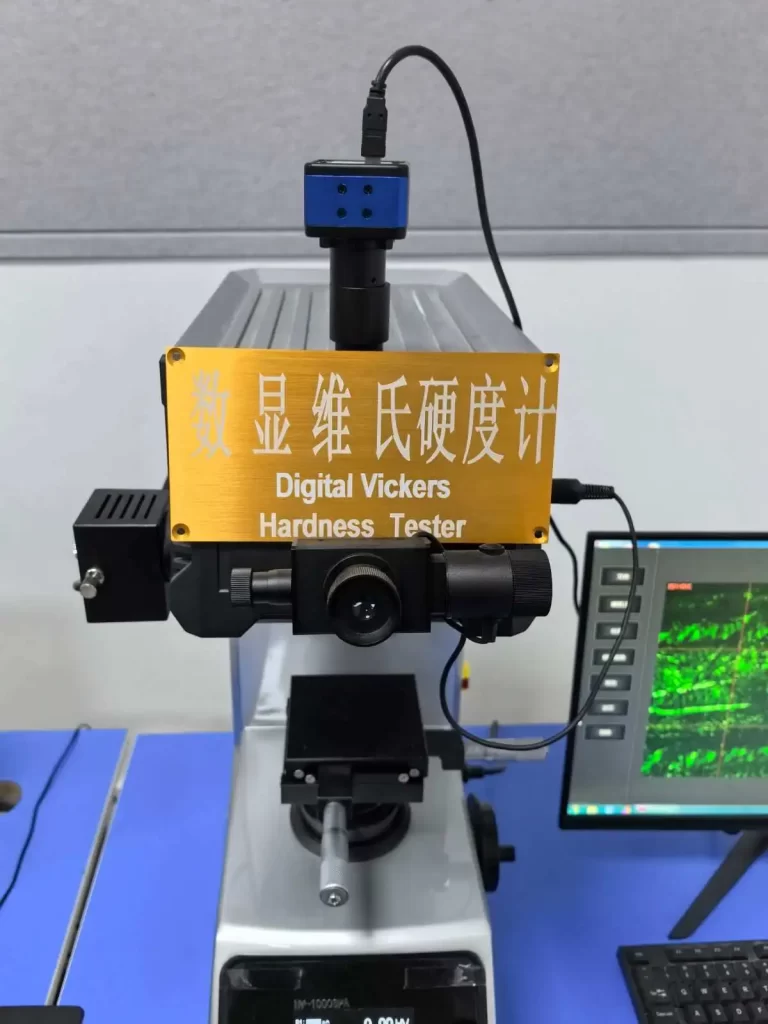 Vickers tester close up