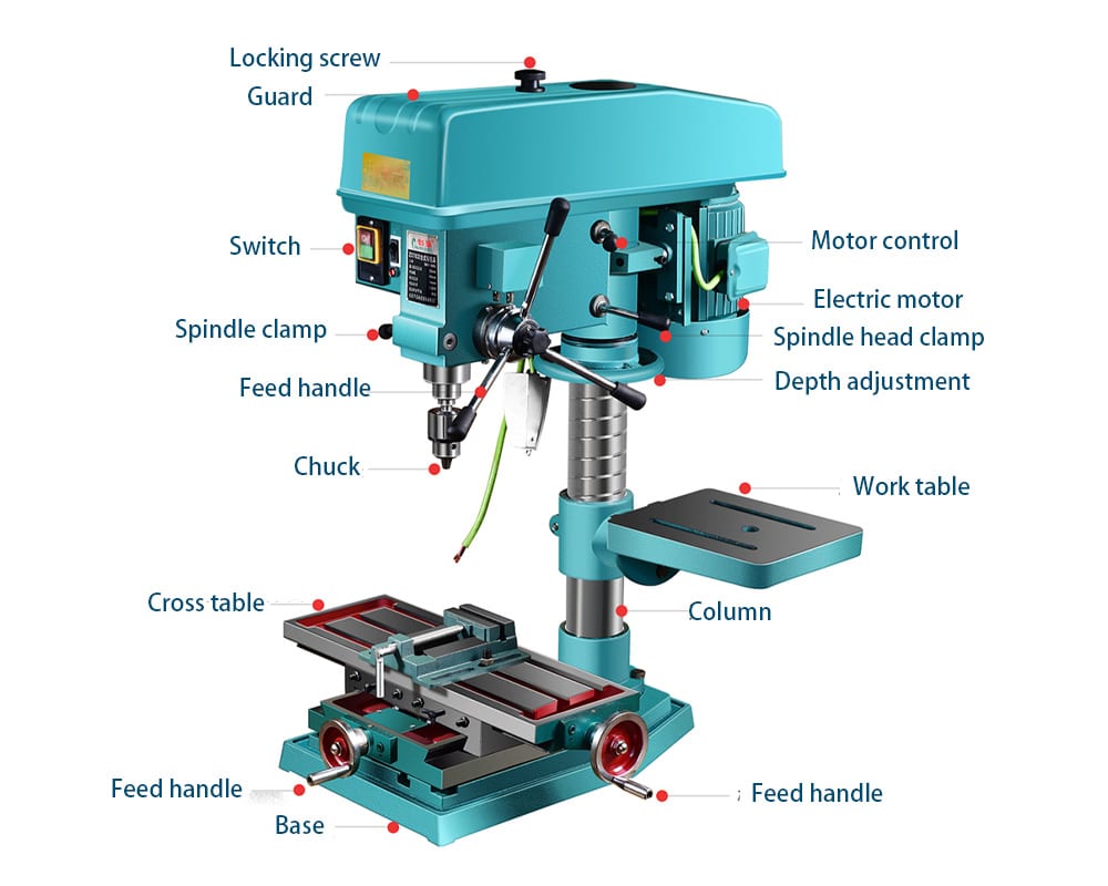 Drilling machine structure