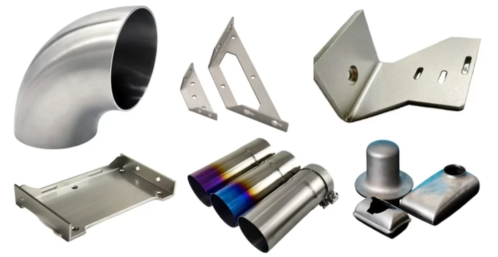 Different fabricated titanium components