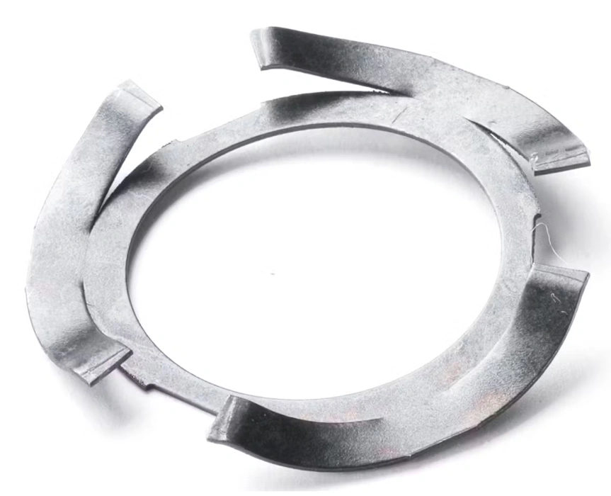 Image of a finger spring washer, characterized by