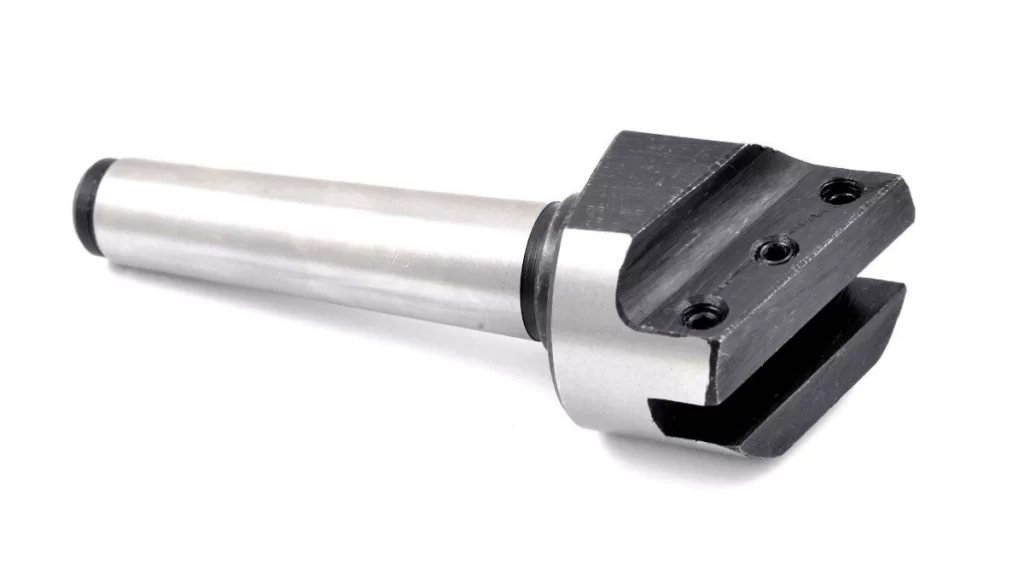 Close-up view of a fly cutter.