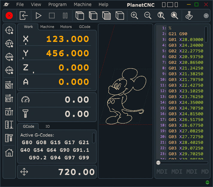 G-code execution for CNC machining