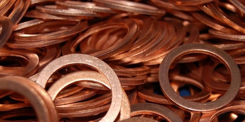 An image showing a collection of copper retainer rings