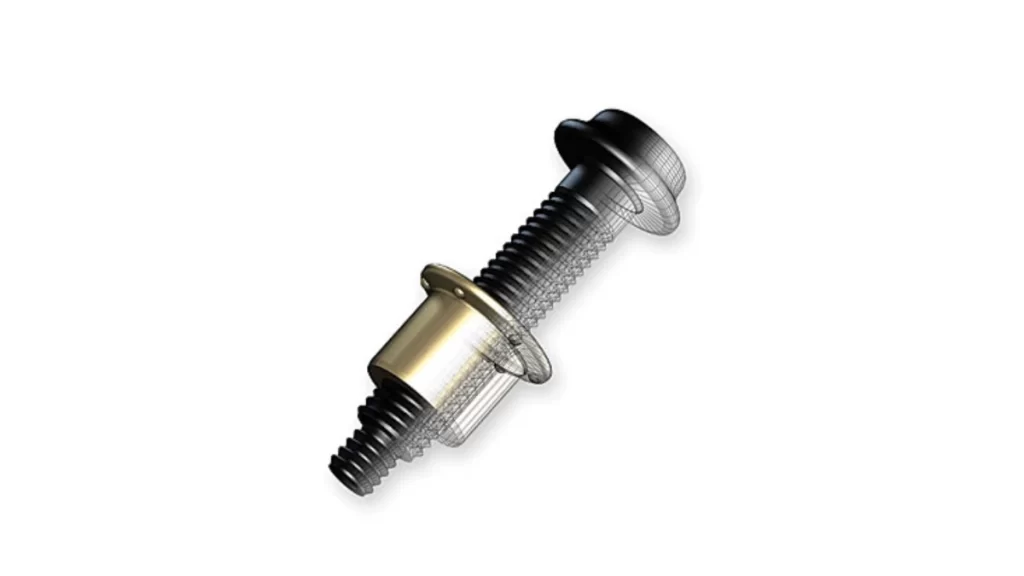 A lockbolt is displayed clearly on a white background.