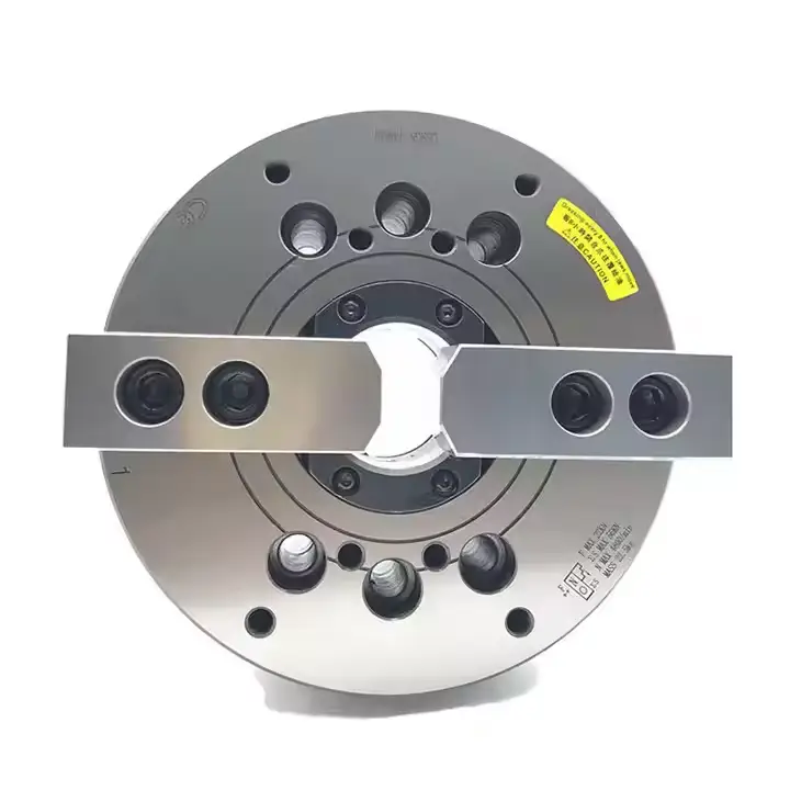 A Lathe Chuck that can be used to hold a variety of workpieces, from simple cylindrical parts to more complex geometries.