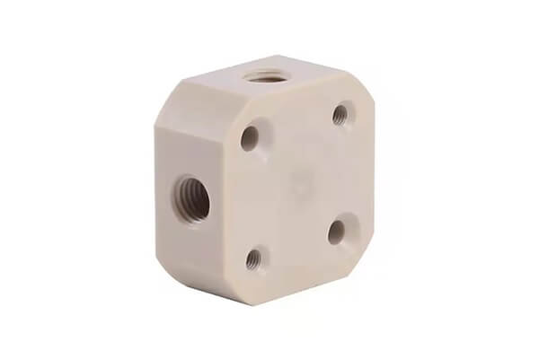 Machined Teflon plastic