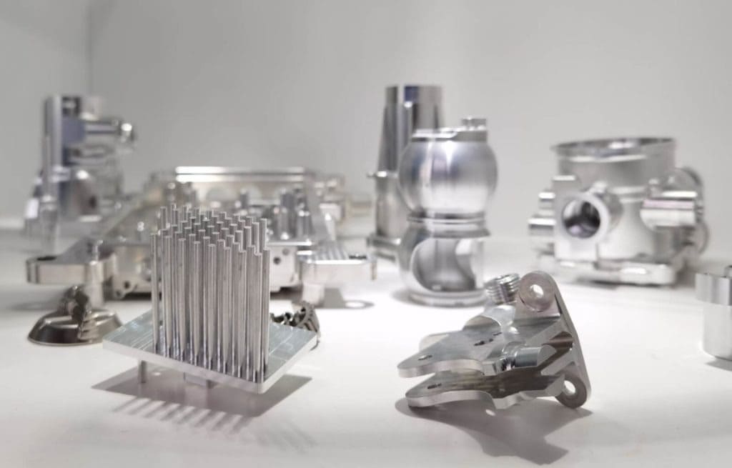 Metal parts of different shapes