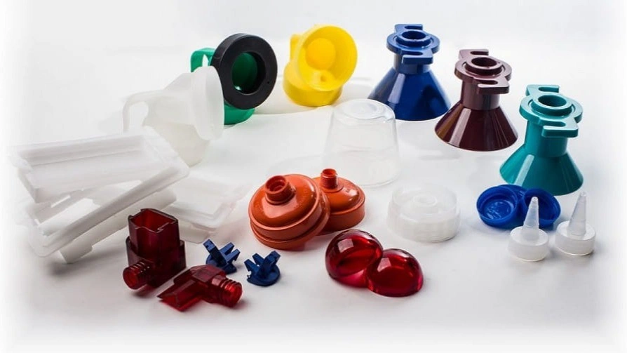 An image showing different injection molding products for medical applications