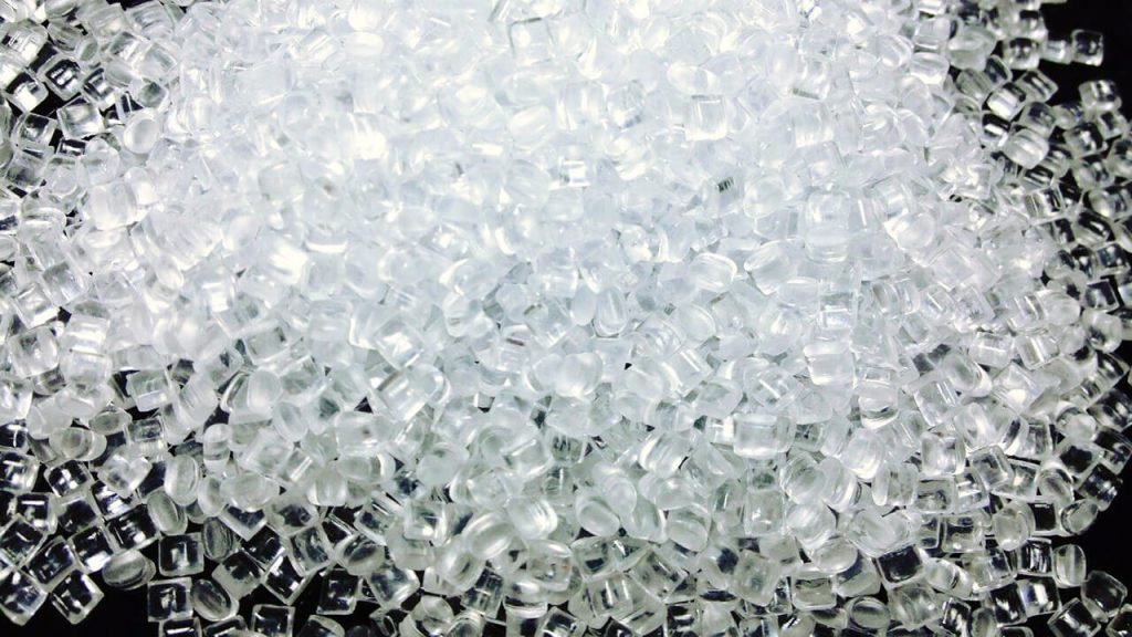 A pile of PC raw material particles