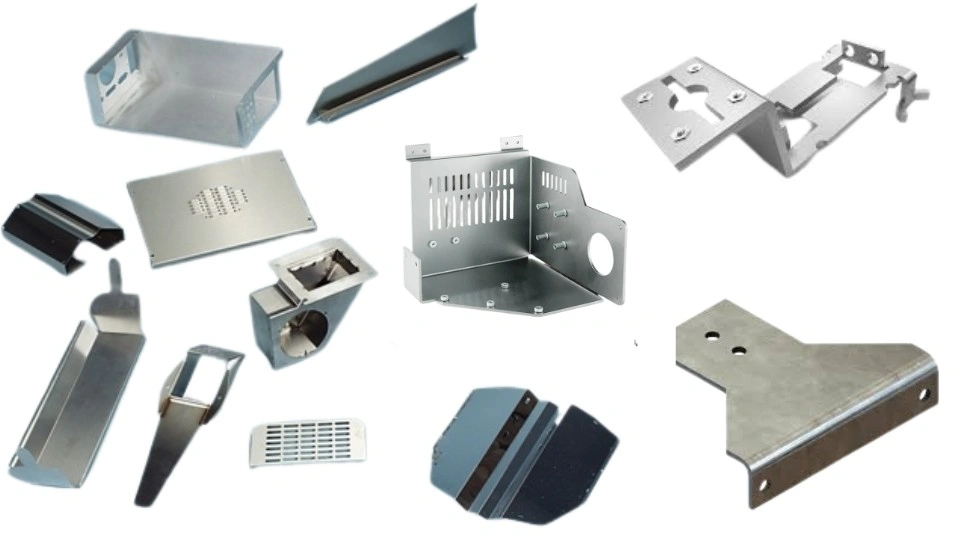 An image showing finished sheet metal parts made with press brake bending