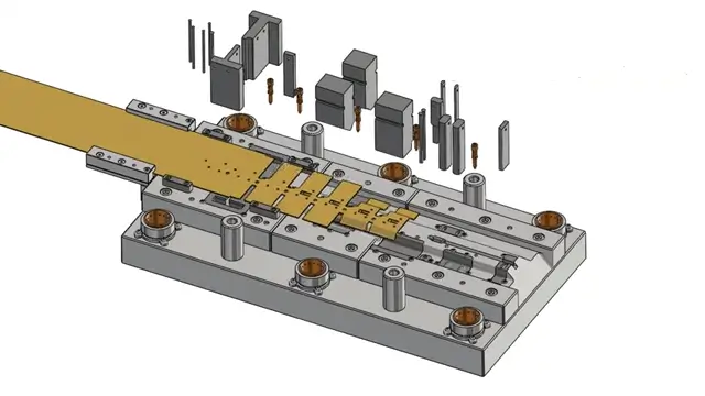 Progressive die for sheet metal