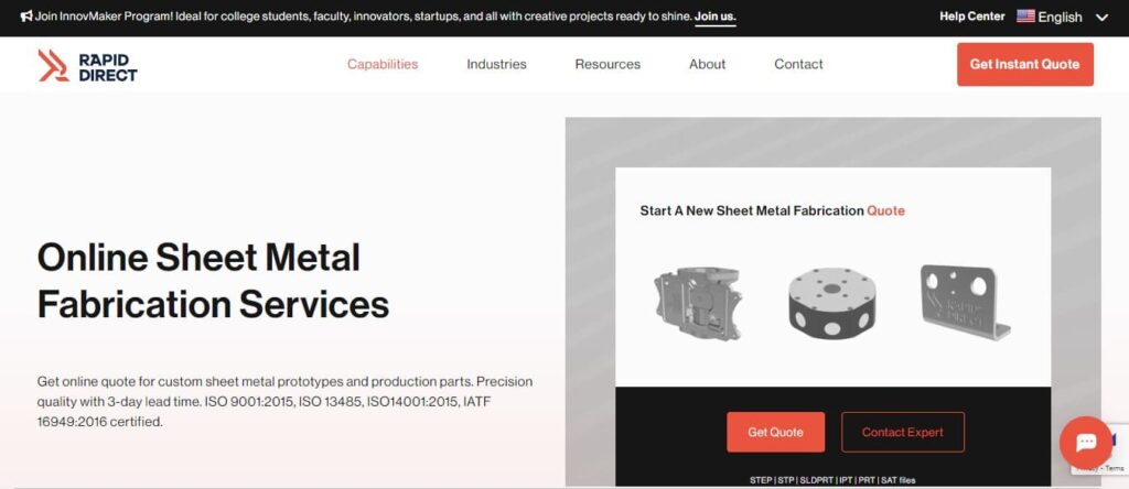 Rapiddirect Sheet Metal Fabrication Services