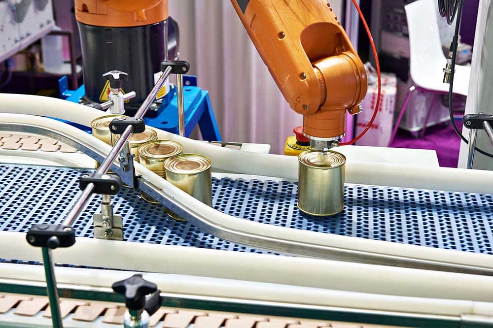 Robotic arms in food factories