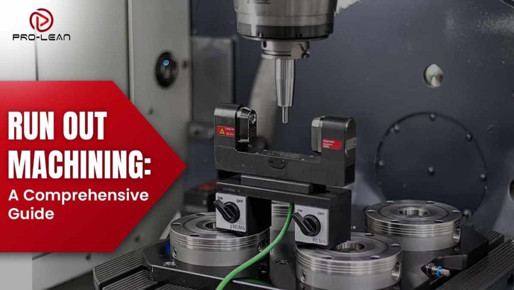 Touch probe measuring runout on a machine.