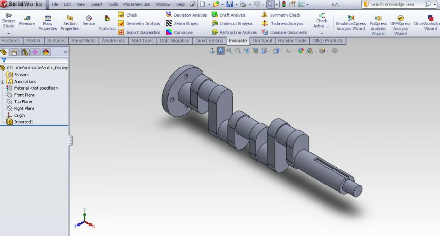 STEP File Format Drawing Opened By SolidWorks