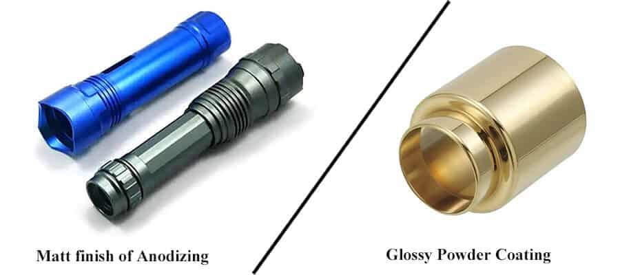 Surface finish of Powder Coating vs Anodizing