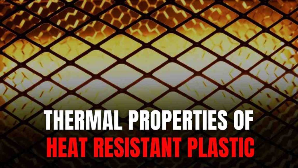 A close-up of a glowing hot mesh with hexagonal patterns, suggesting heat resistance.