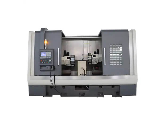Twin turret lathe