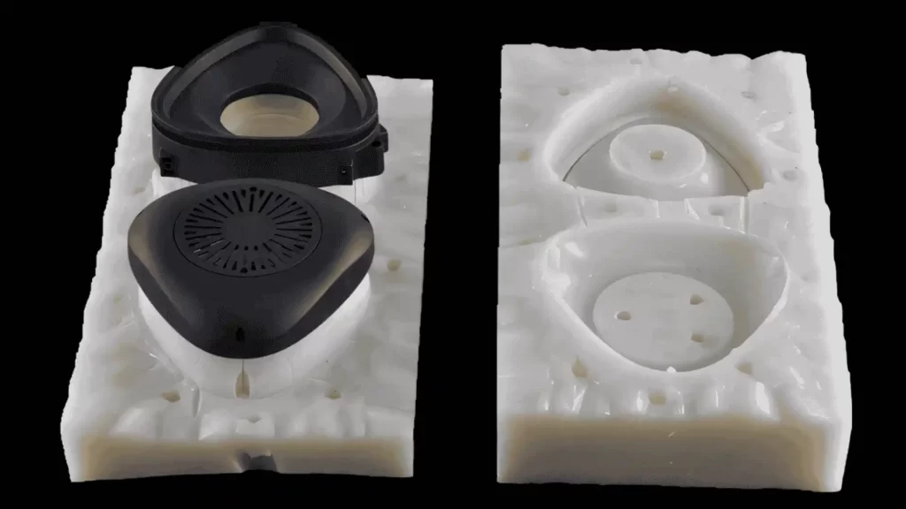 Image of a Vacuum casting mold showing a part being casted.