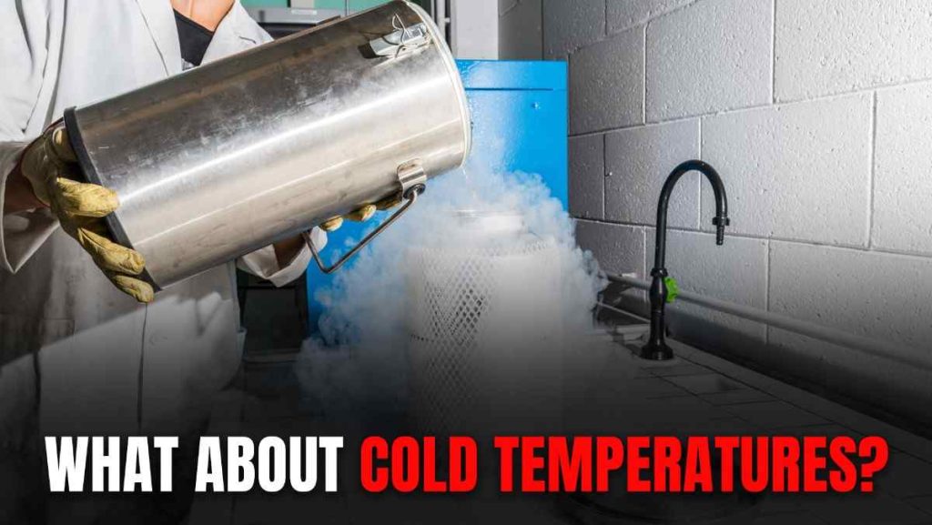Person doing some cold temp process
