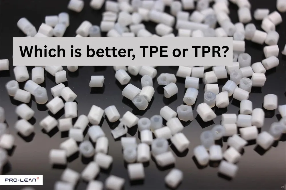 White TPE and TPR plastic pellets mixed.