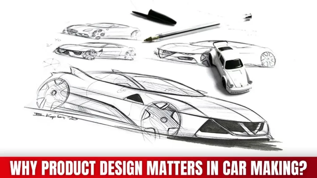 A drawing of a car