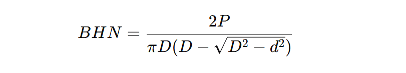 brinell-hardness-test(BHN)-formula