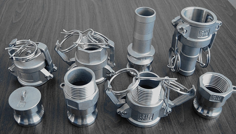 Cam and groove couplings
