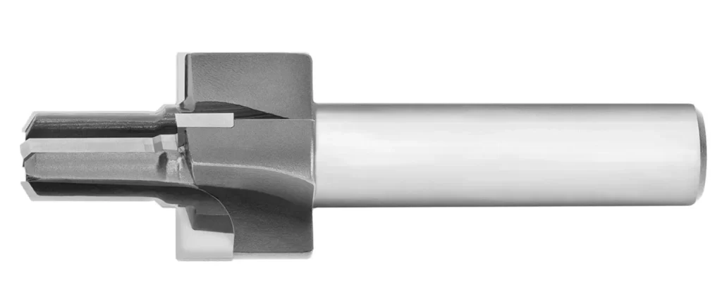 Carbide-tipped T-slot milling cutter for phenolic machining operations