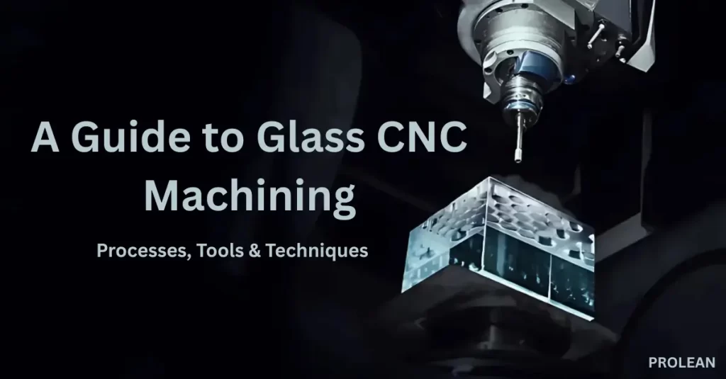 Precision CNC machine milling a glass block with advanced accuracy.