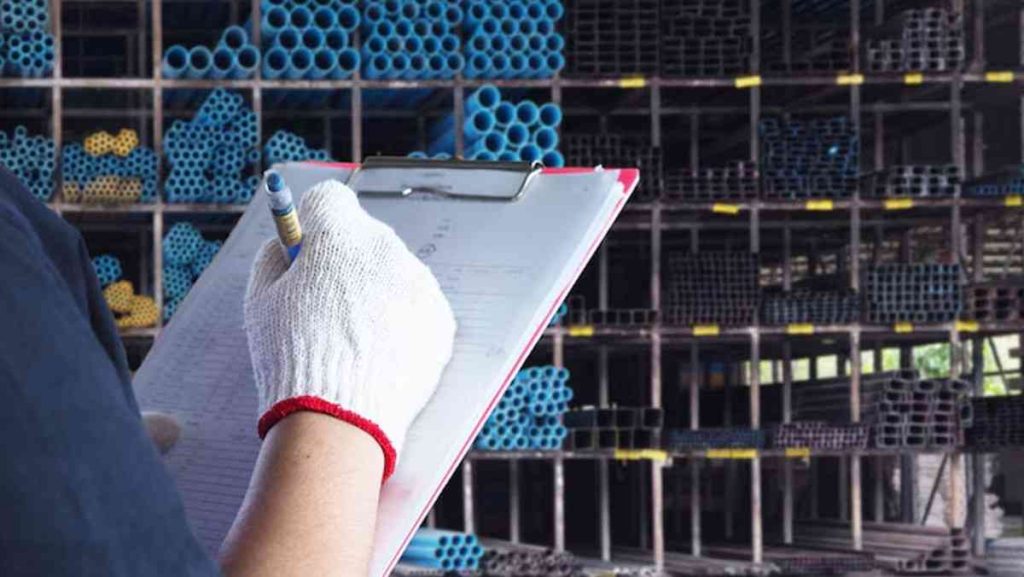 Inspection of stored metal