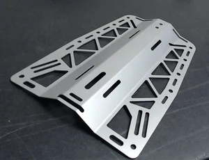 Precision-cut custom sheet metal component.