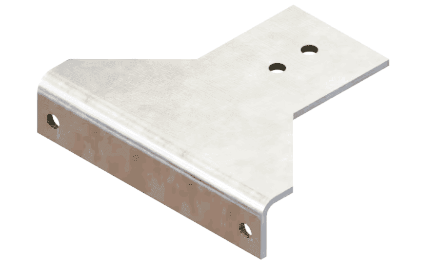 galvanized steel part
