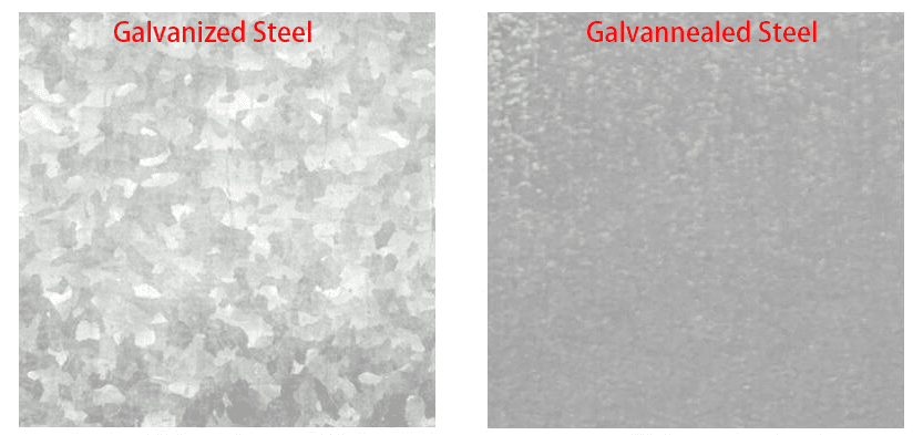 galvannealed vs galvanized steel