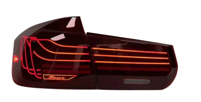 Laser taillight of a car with a custom lining design