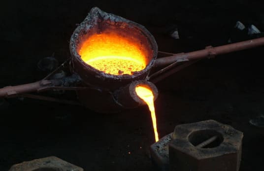 molten iron