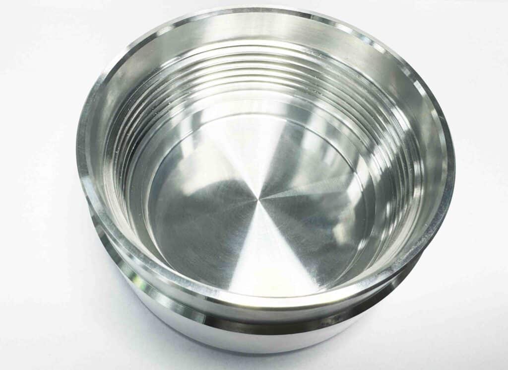 polish finish aluminum part